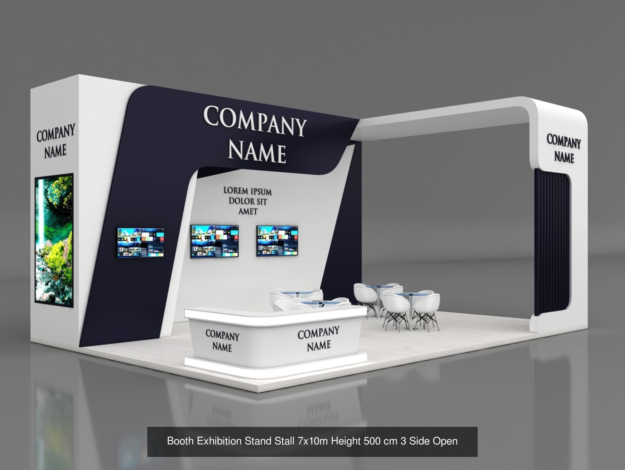 10 Exhibition Stand Stall Booth 3D model 3D Model Collection _7