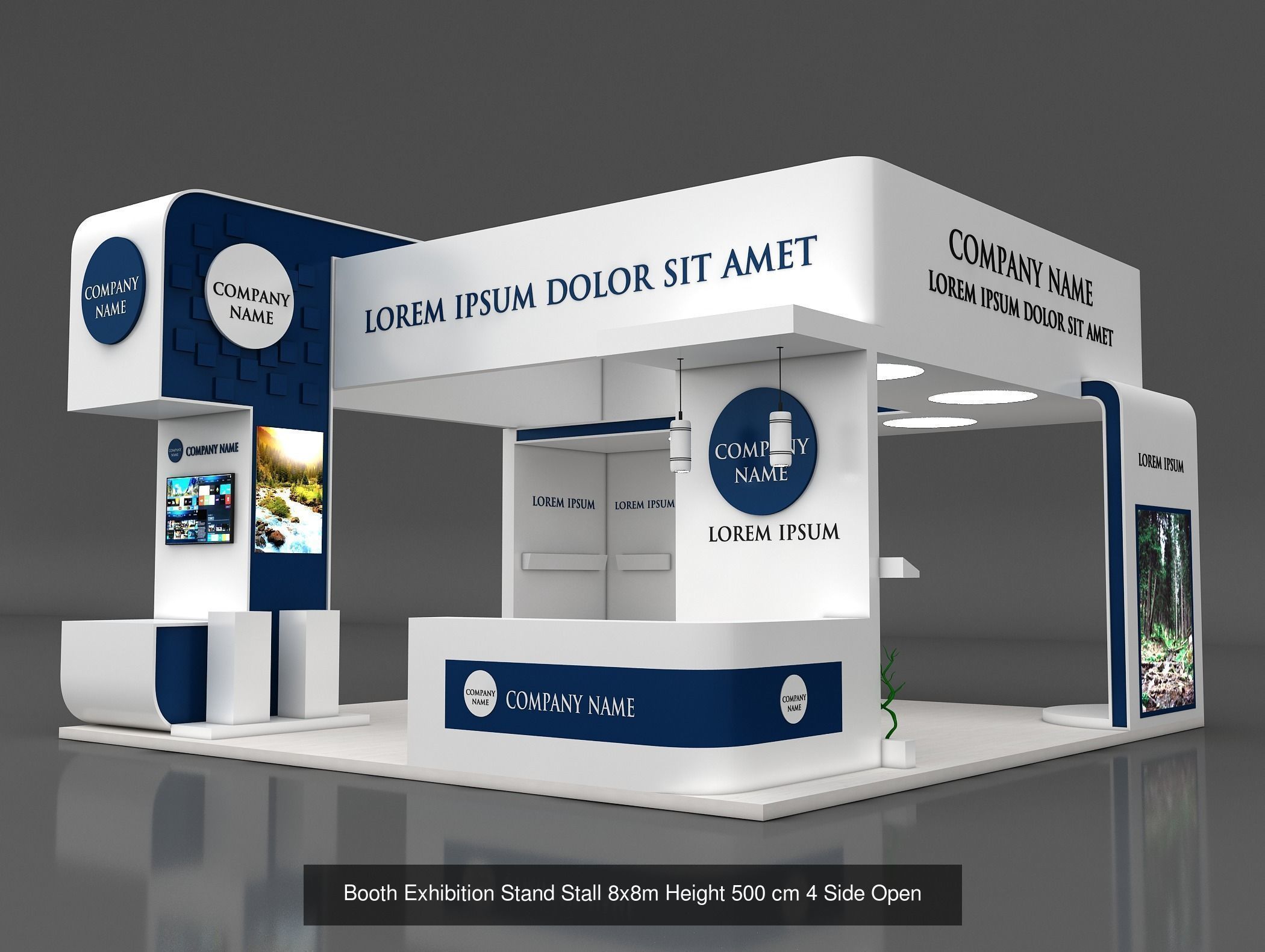 10 Exhibition Stand Stall Booth 3D model 3D Model Collection _2