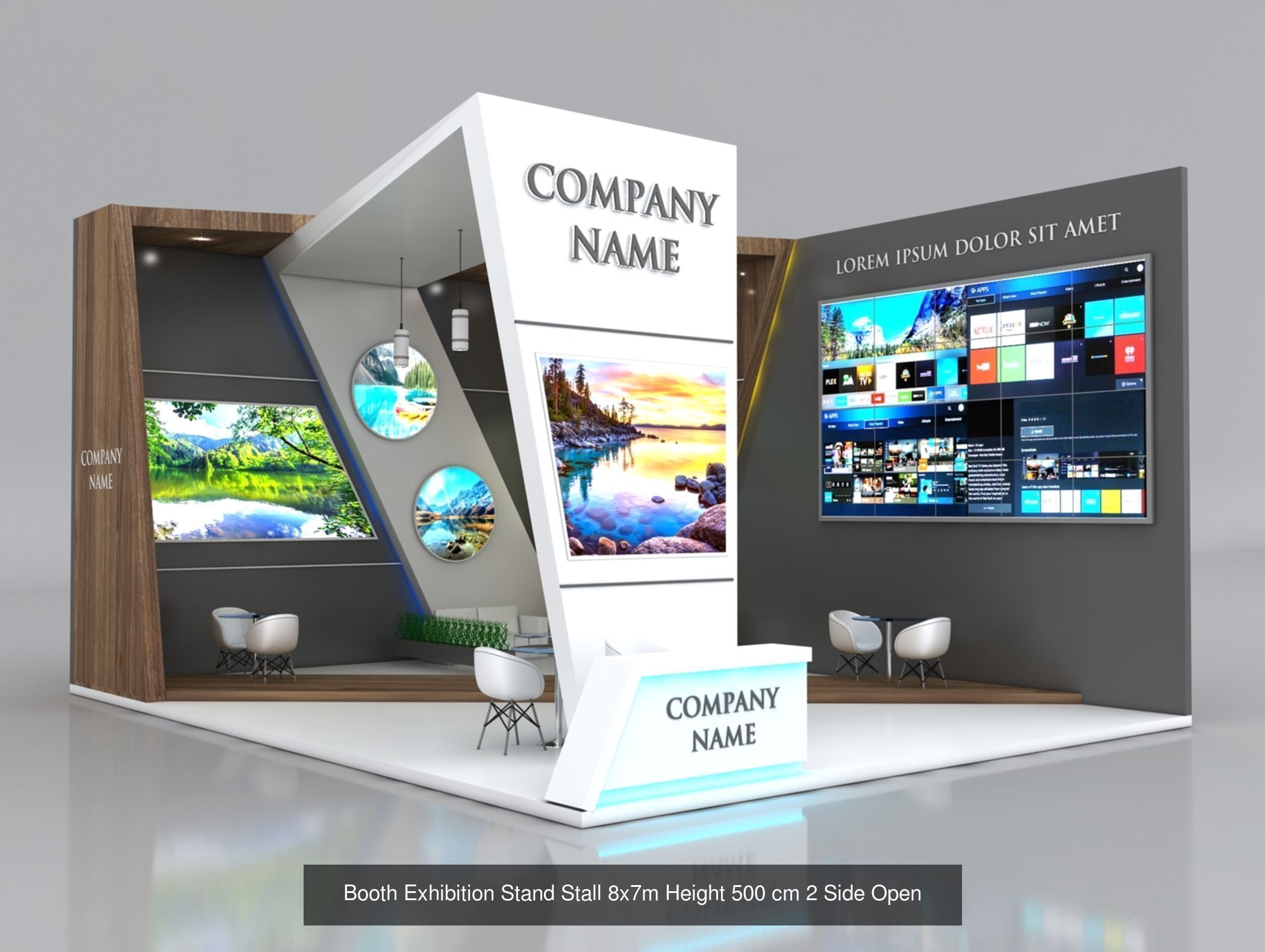10 Exhibition Stand Stall Booth 3D model 3D Model Collection _3