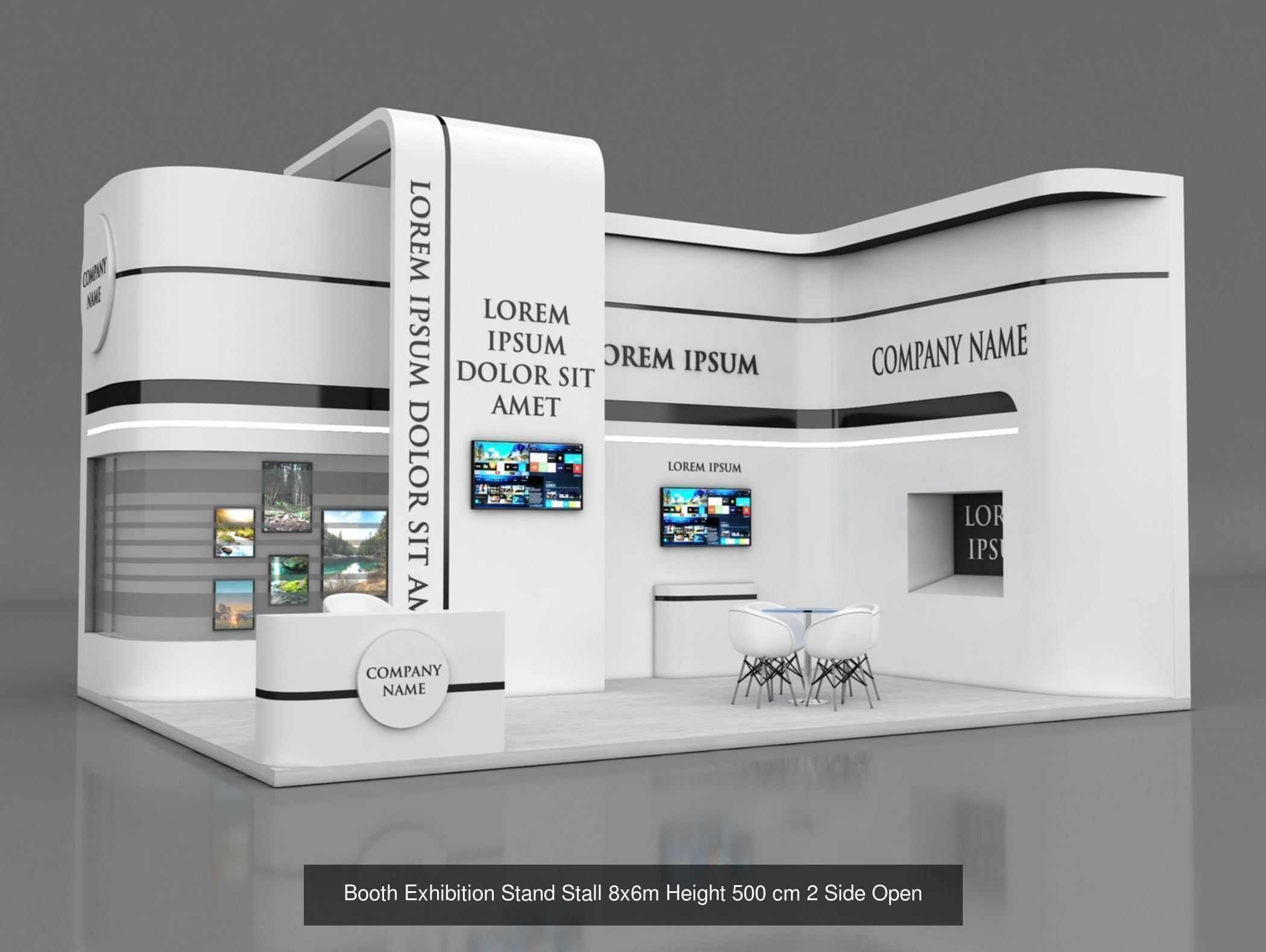 10 Exhibition Stand Stall Booth 3D model 3D Model Collection _4