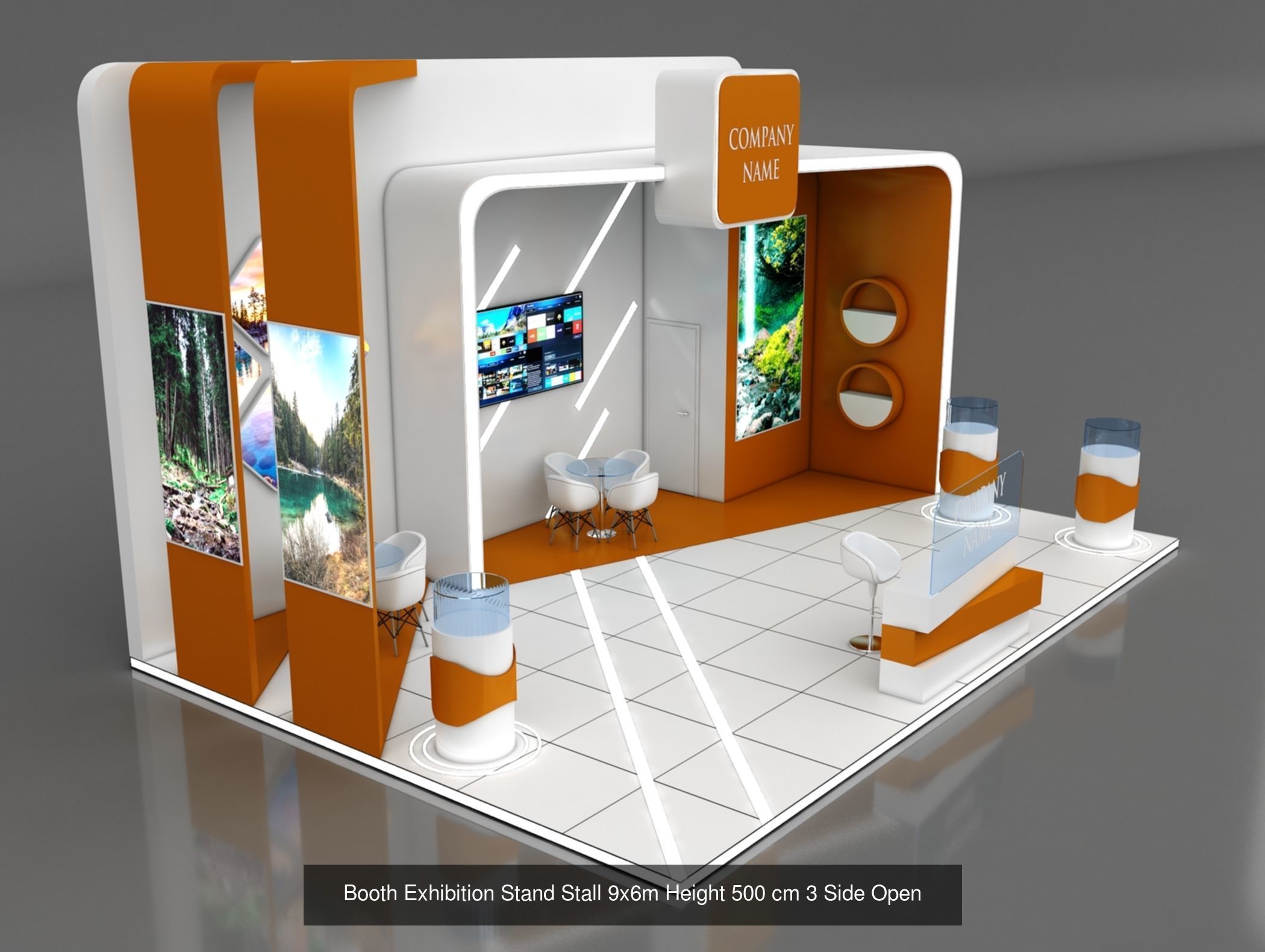 10 Exhibition Stand Stall Booth 3D model 3D Model Collection _1
