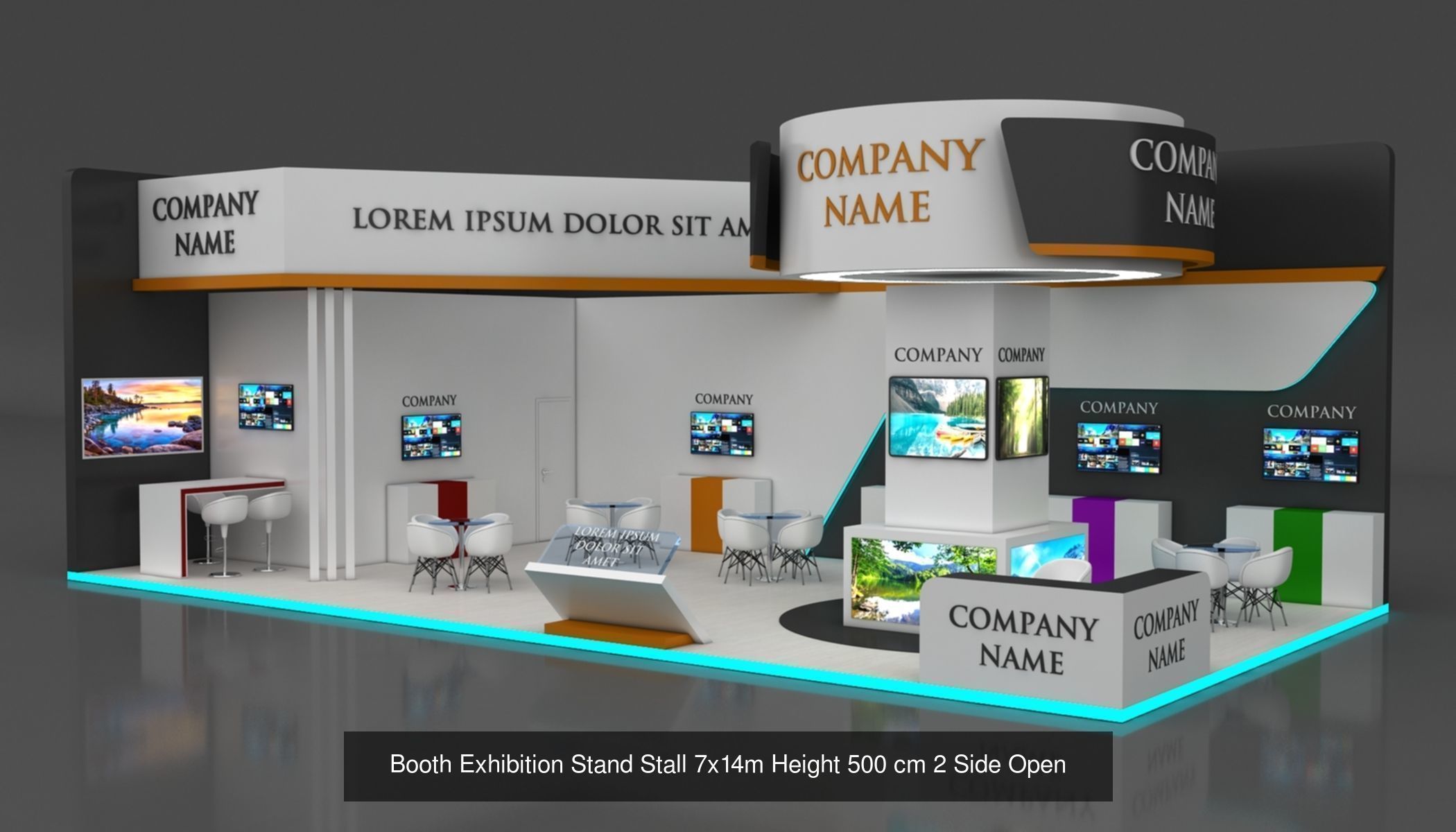 10 Exhibition Stand Stall Booth 3D model 3D Model Collection _6