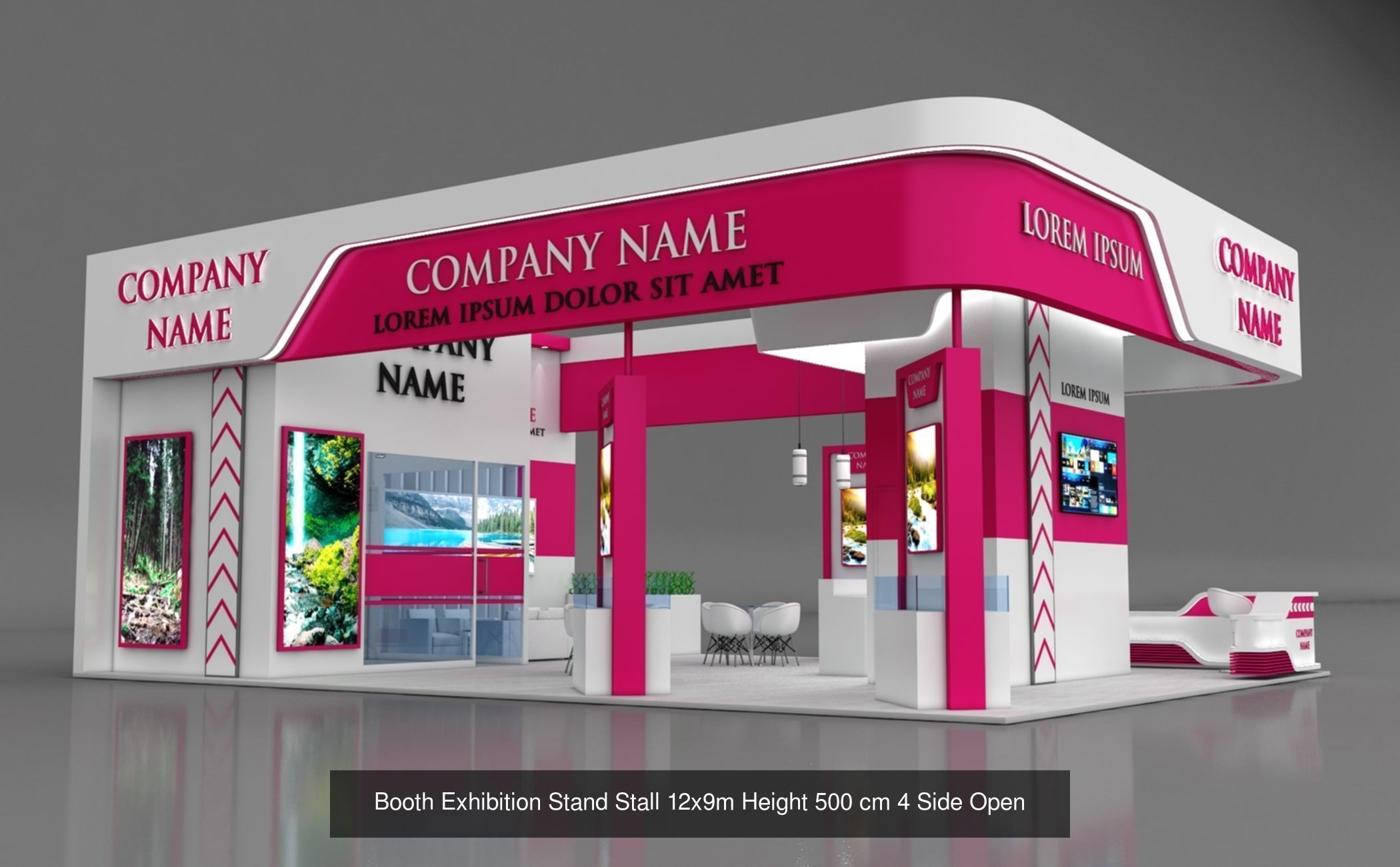 10 Exhibition Stand Stall Booth 3D model 3D Model Collection _9