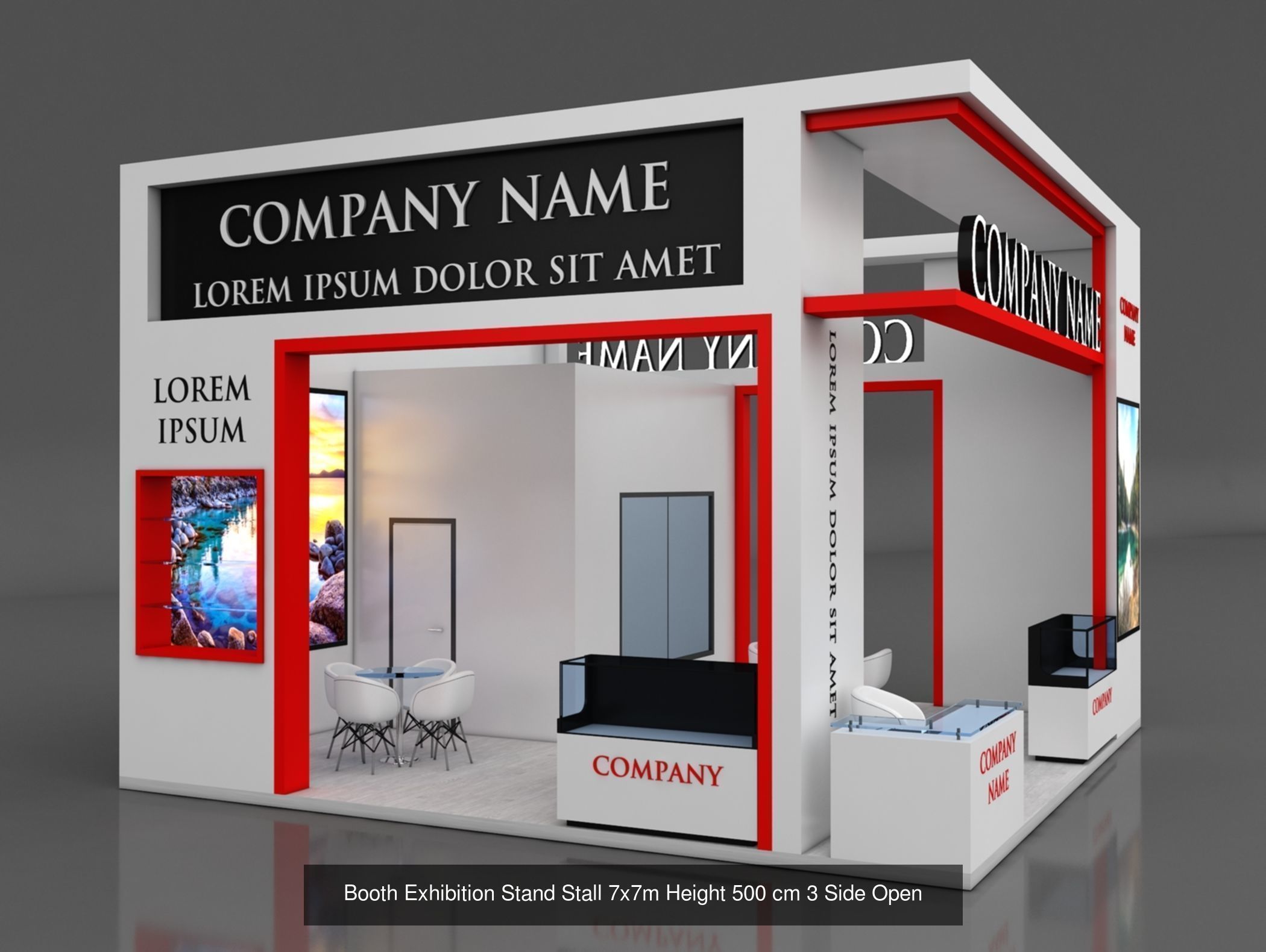 10 Exhibition Stand Stall Booth 3D model 3D Model Collection _5
