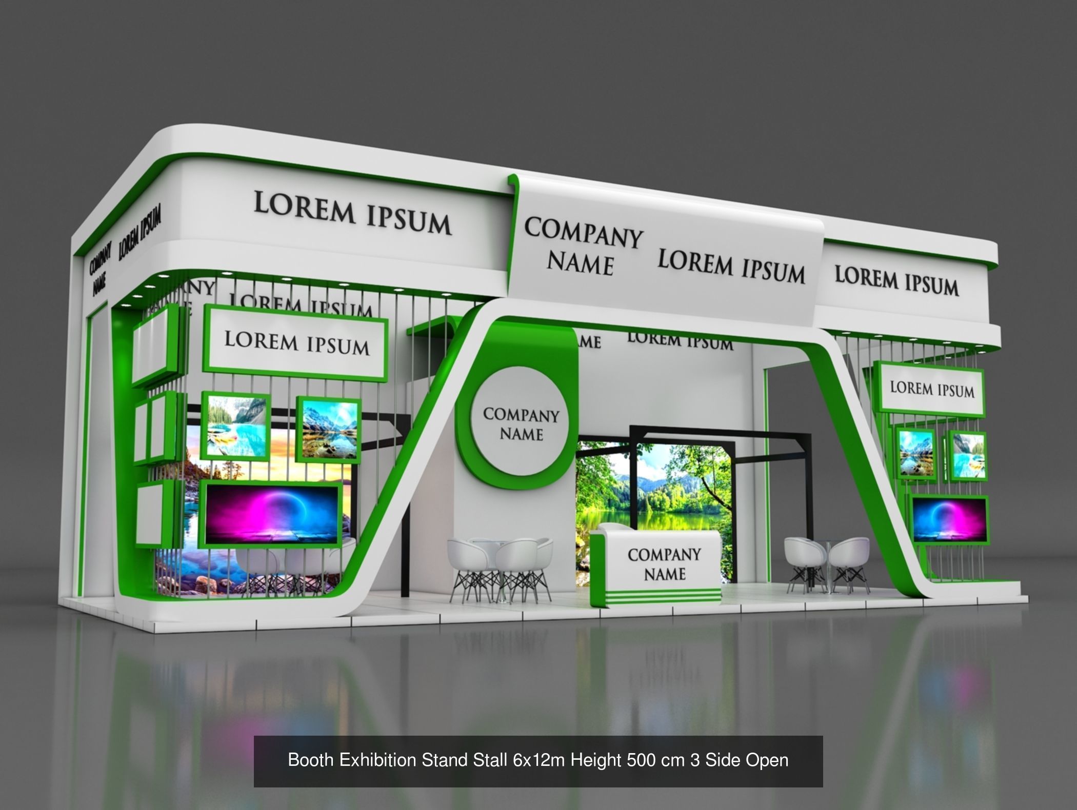 10 Exhibition Stand Stall Booth 3D model 3D Model Collection _8