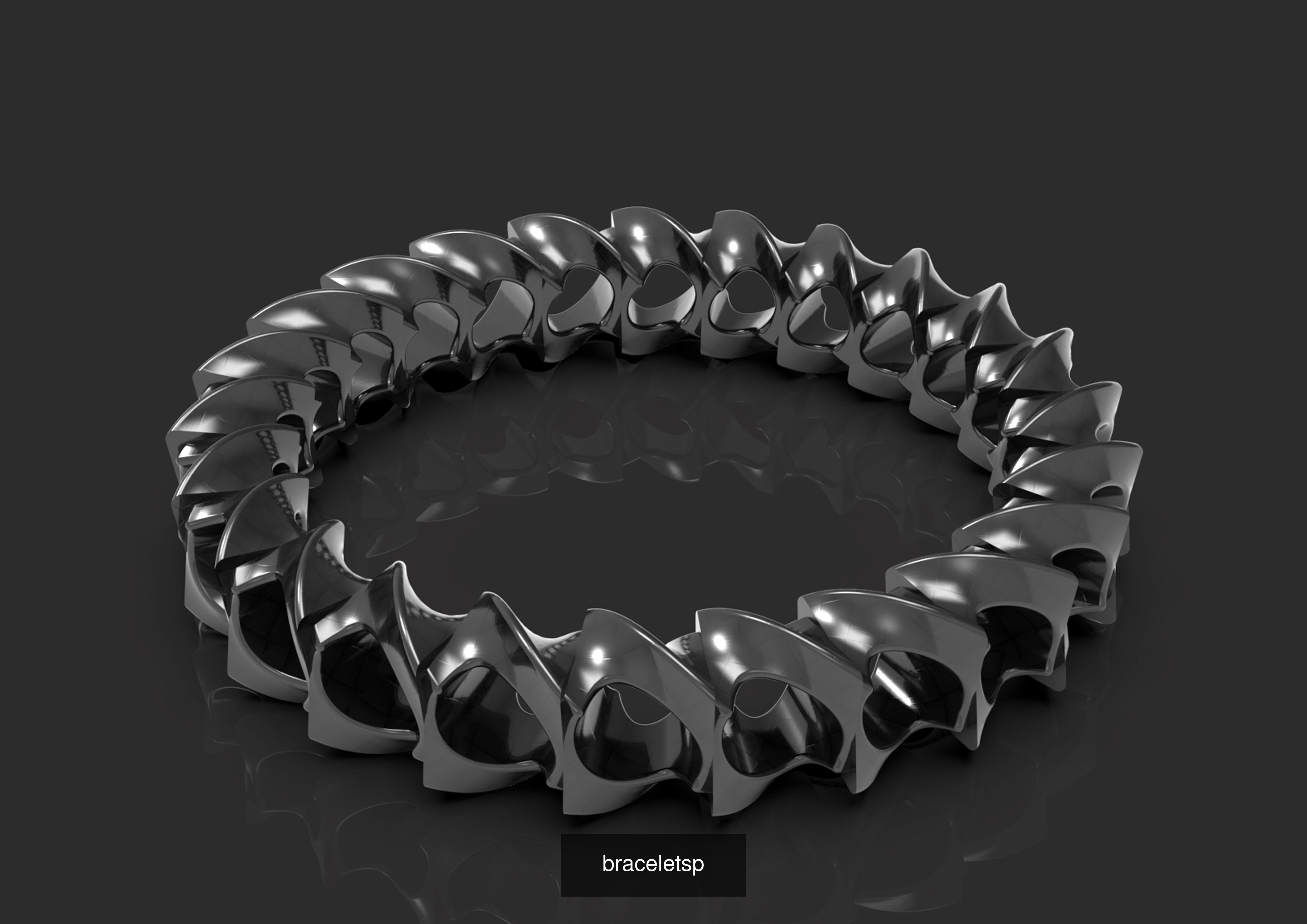 jewel silver ring with diamonds 3D Model Collection_6