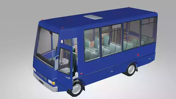 City Bus With Interior