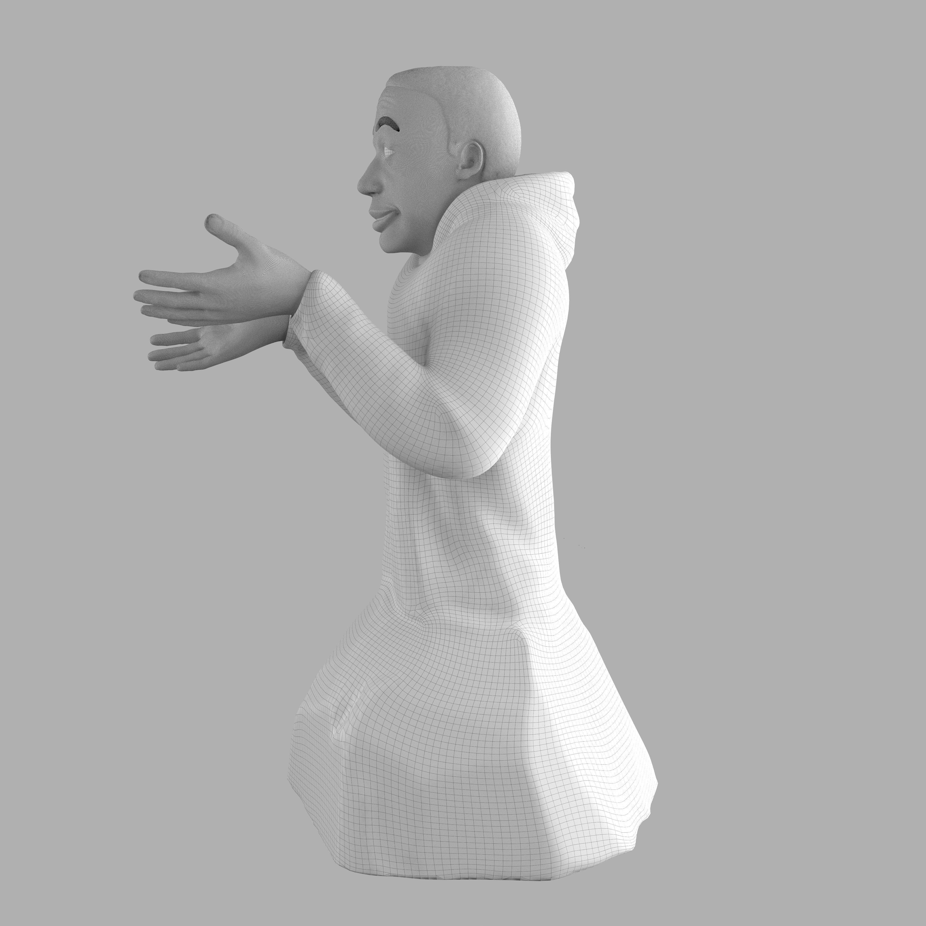 Sculpture Khaby lame 3D model_8