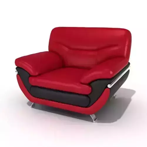 Red Leather Lounge Chair