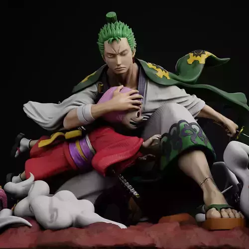 Zoro And Toko - One Piece 3D print model