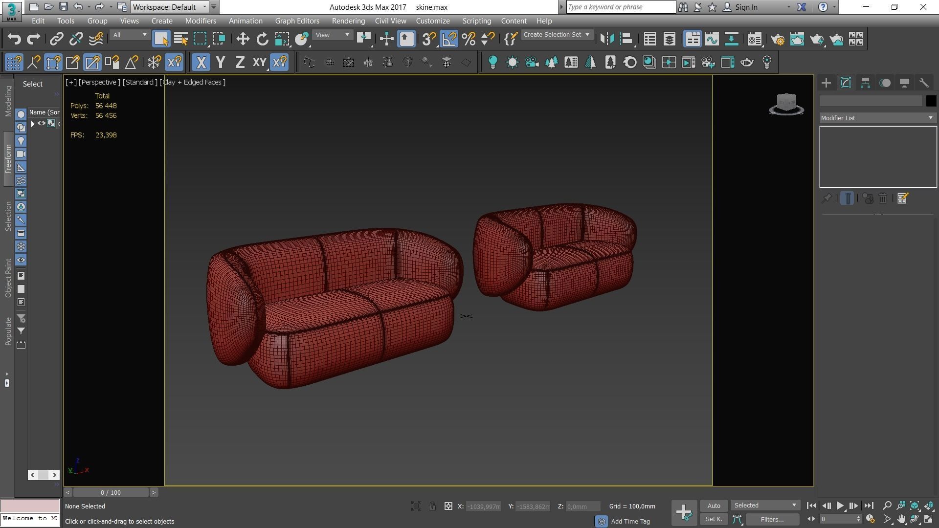 Sofa By grado Low-poly 3D model_7