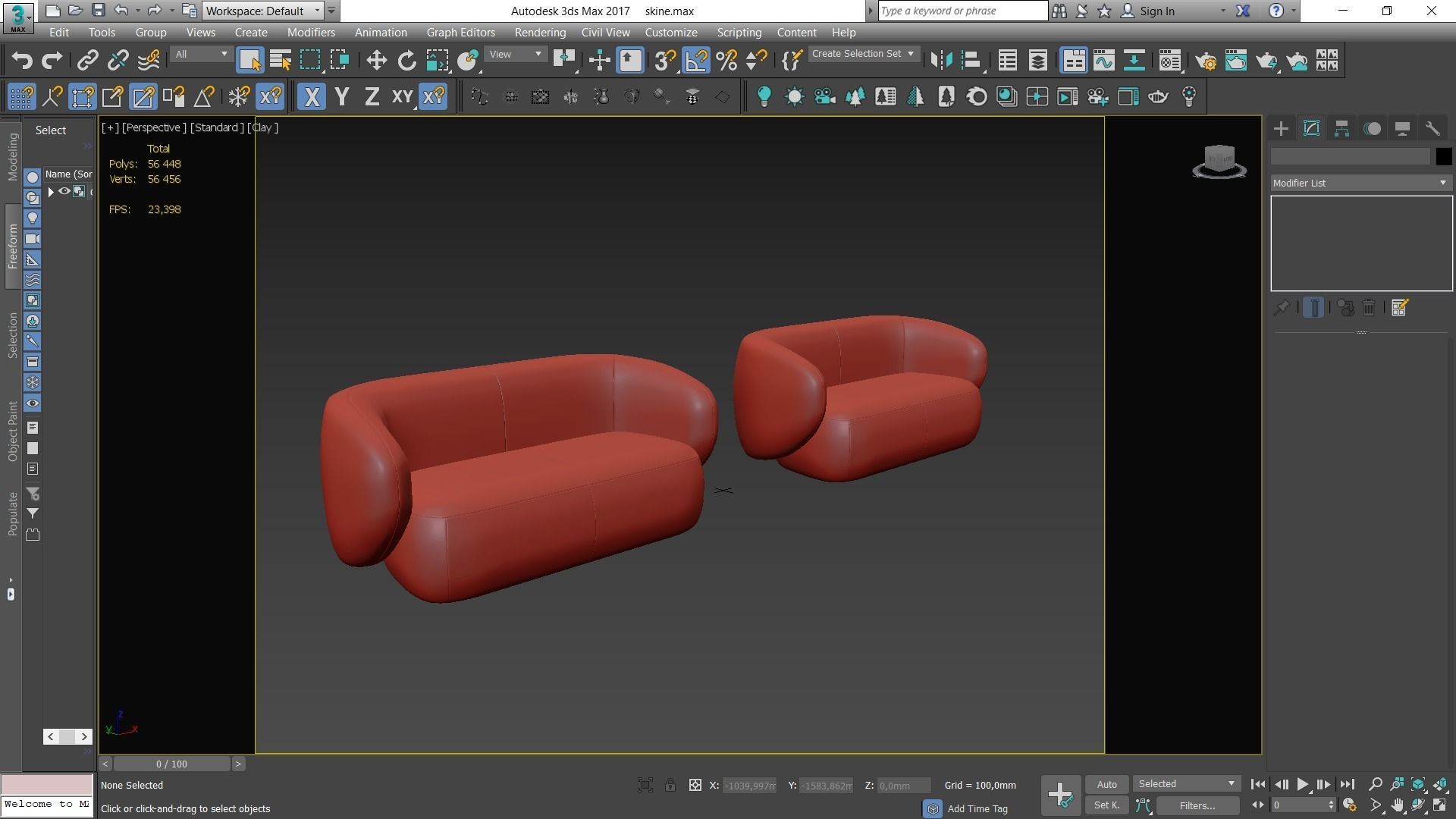 Sofa By grado Low-poly 3D model_6