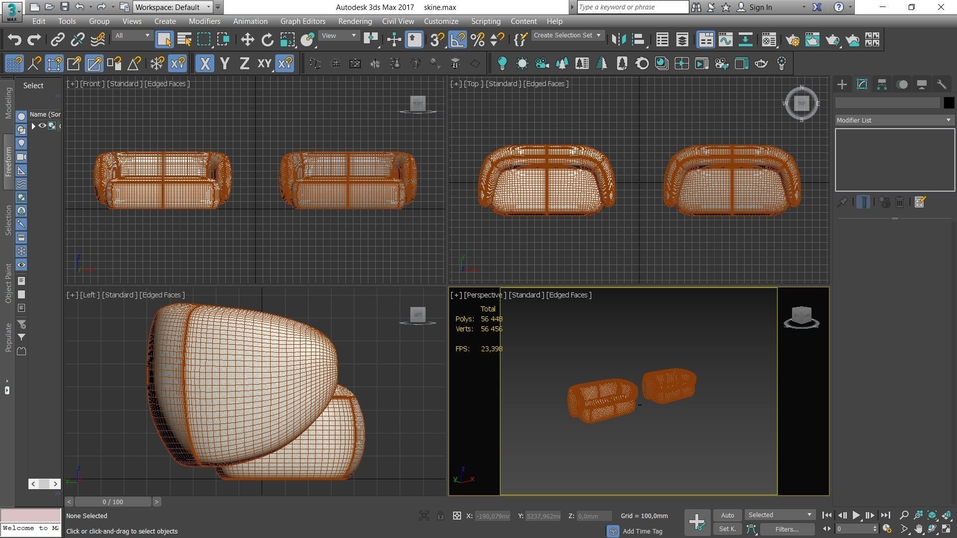 Sofa By grado Low-poly 3D model_3
