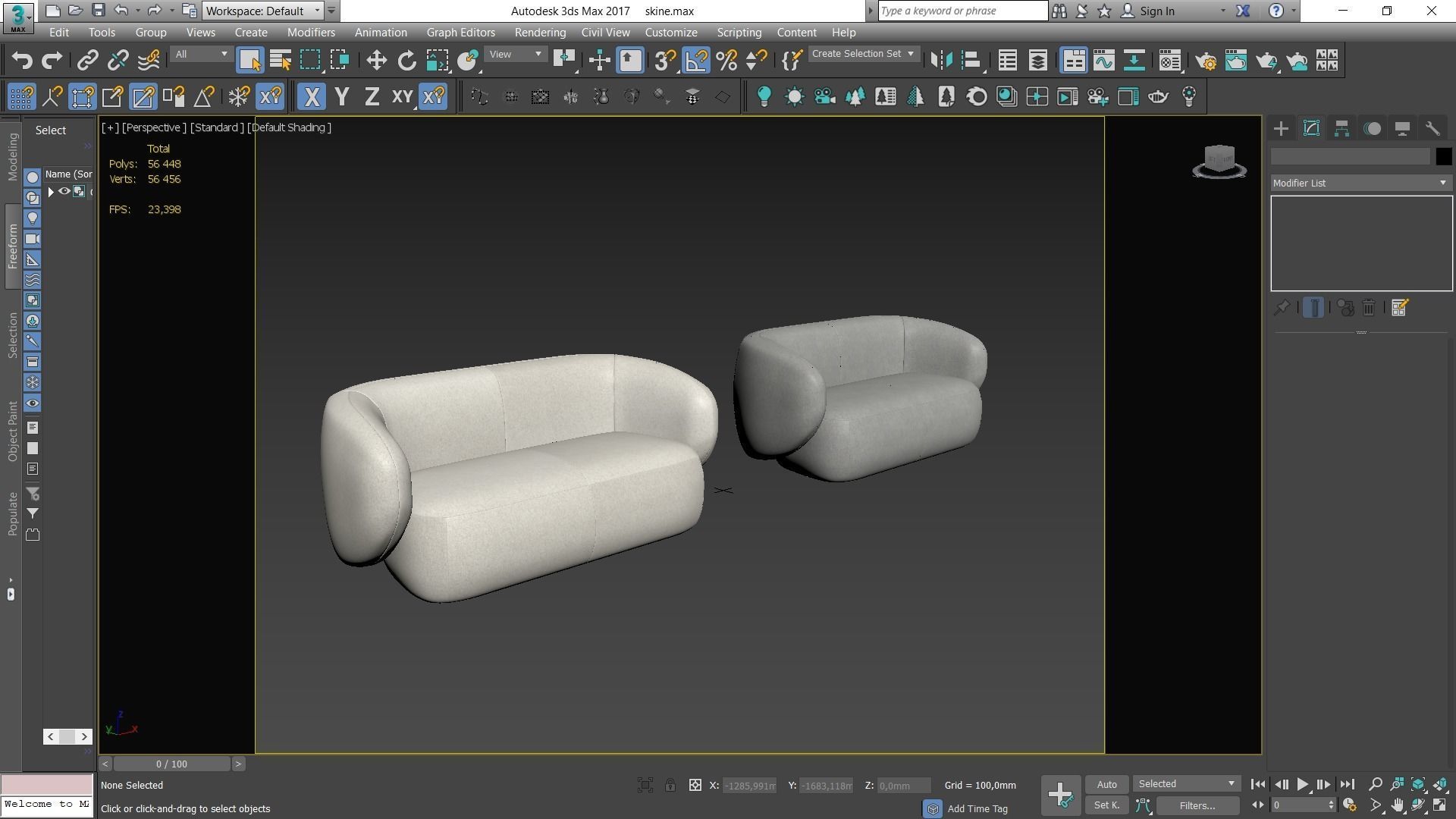 Sofa By grado Low-poly 3D model_5