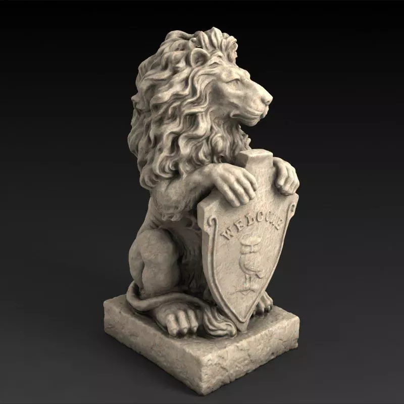 Welcome Lion Statue 3D print model_0
