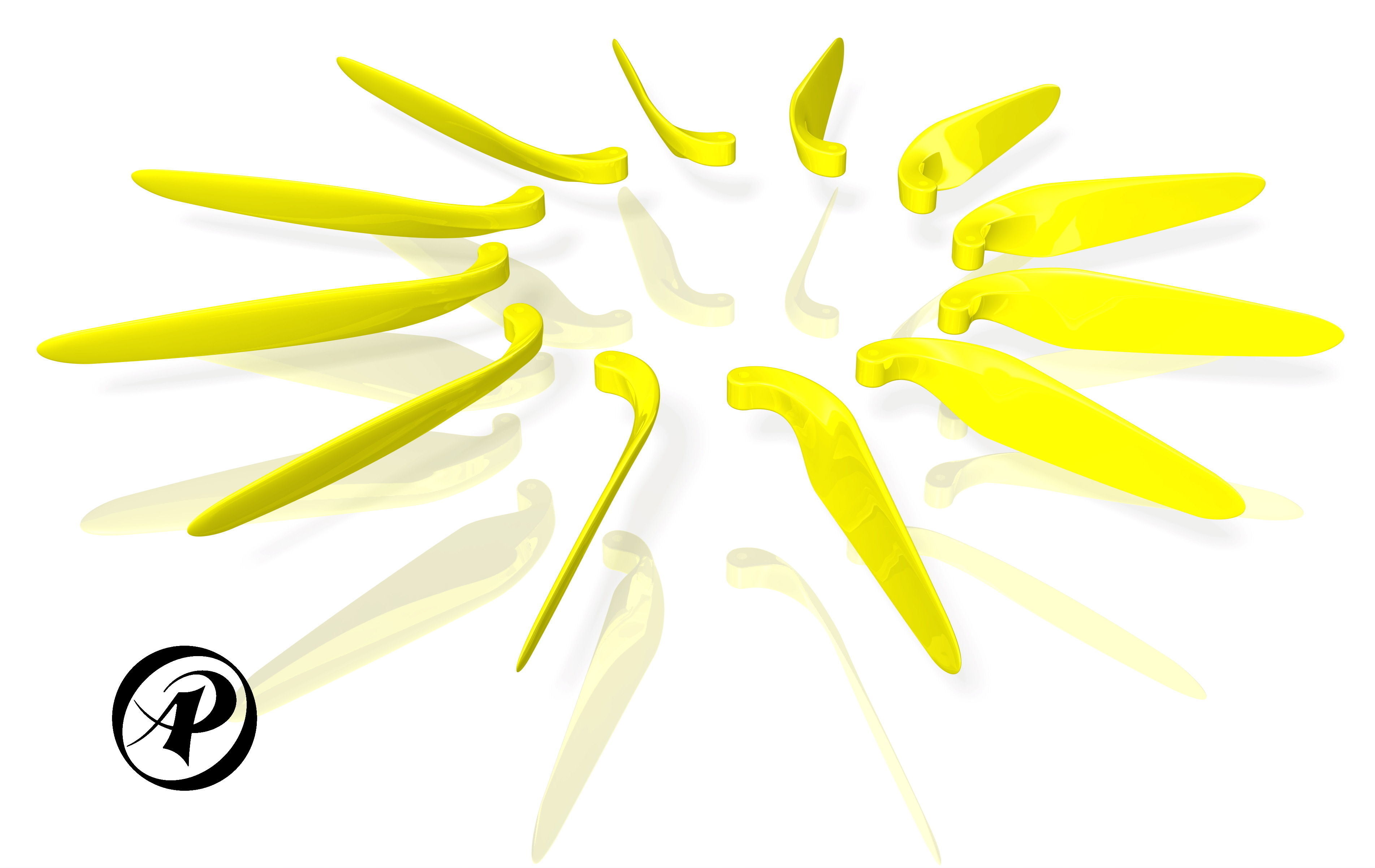 Folding Propeller AP-PR-009 12-9 3D print model_6