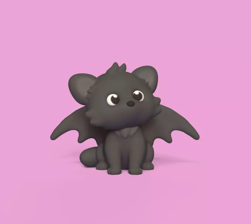 Cat Bat Wings 3D print model_0