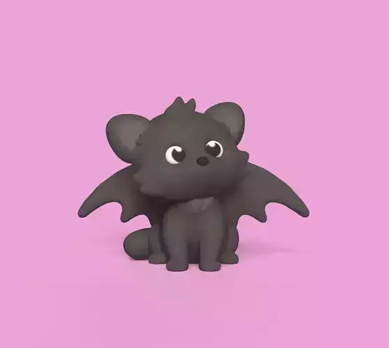 Cat Bat Wings 3D print model
