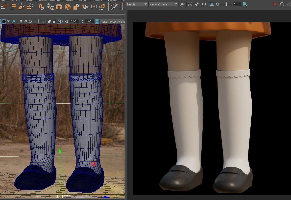 Squid Game Green Light Red Light Killer Doll 3D model_7