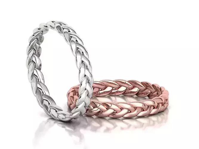 Braided Woven Band Ring Knot Ring  Printable 3dmodel 3D print model