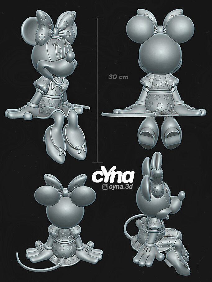 Minnie Mouse -  3D print model_5