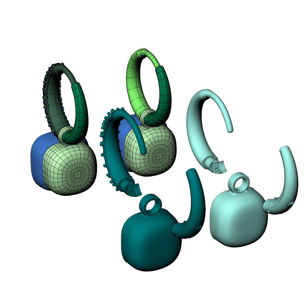 Nudo Classic Earrings 3D print model_13