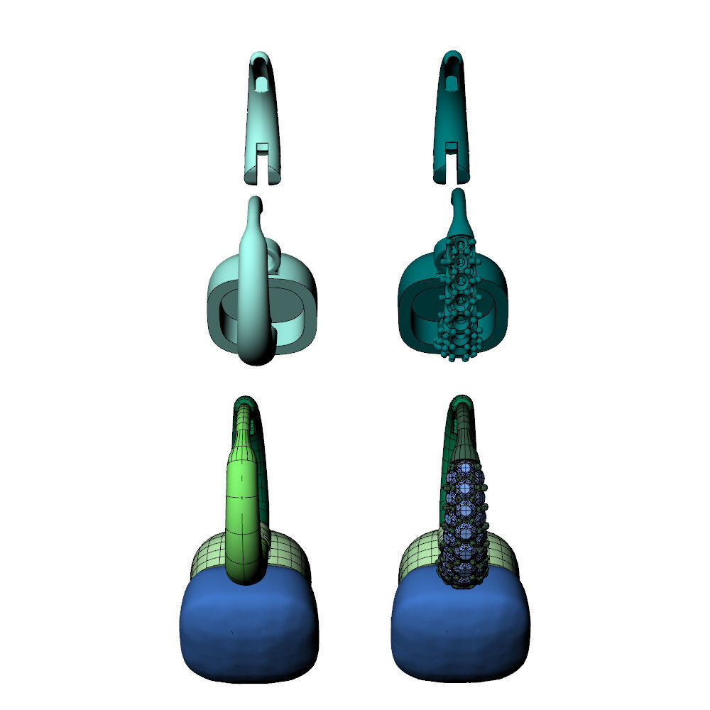 Nudo Classic Earrings 3D print model_9