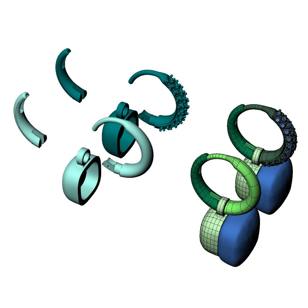 Nudo Classic Earrings 3D print model_10