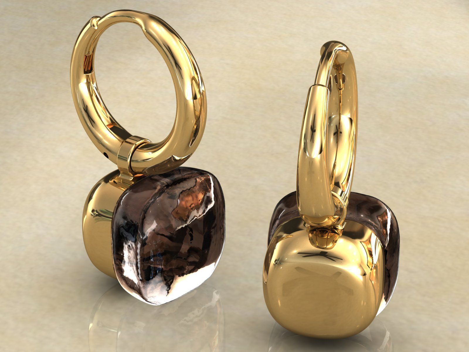 Nudo Classic Earrings 3D print model_7