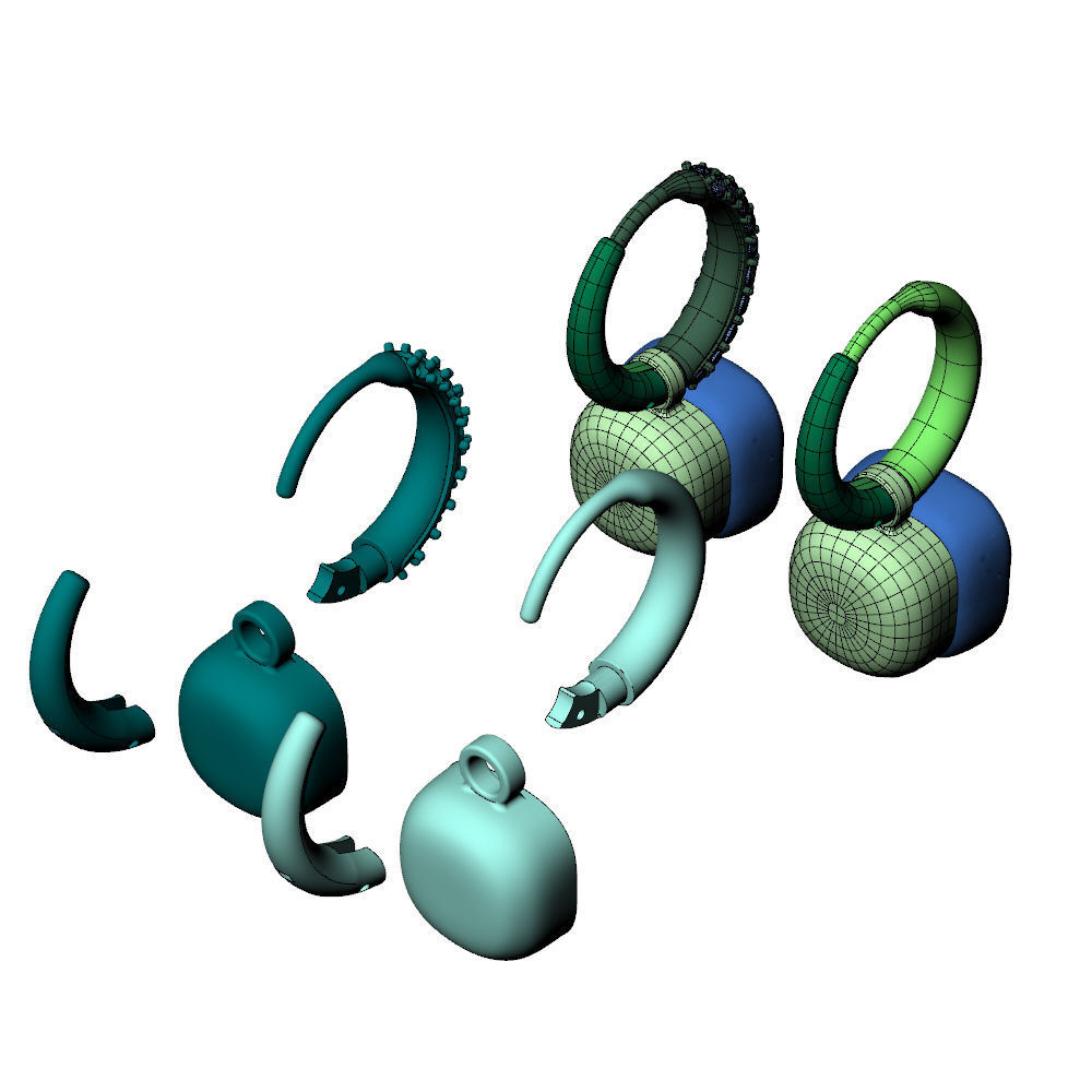 Nudo Classic Earrings 3D print model_14