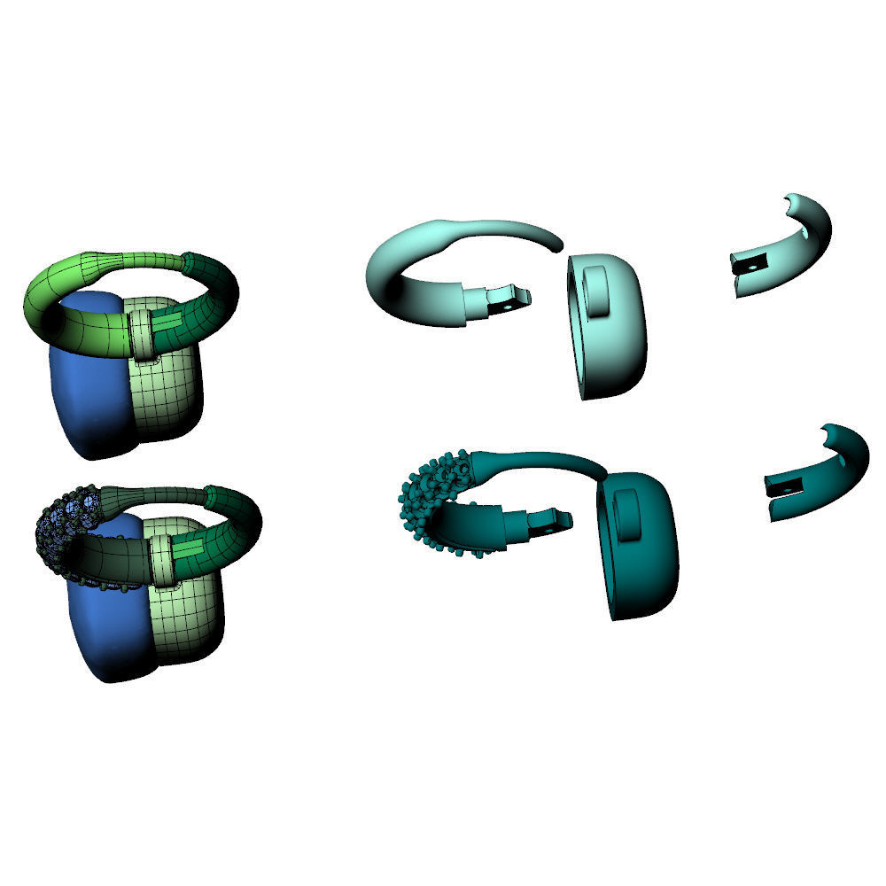 Nudo Classic Earrings 3D print model_11