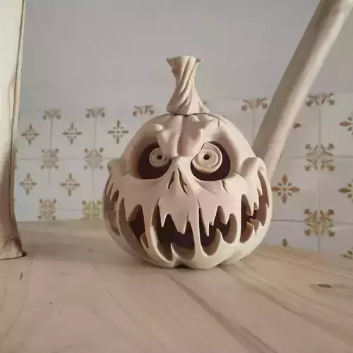 Halloween pumpkin candle holder  3D print model