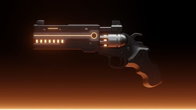 Futuristic Revolver 3D model