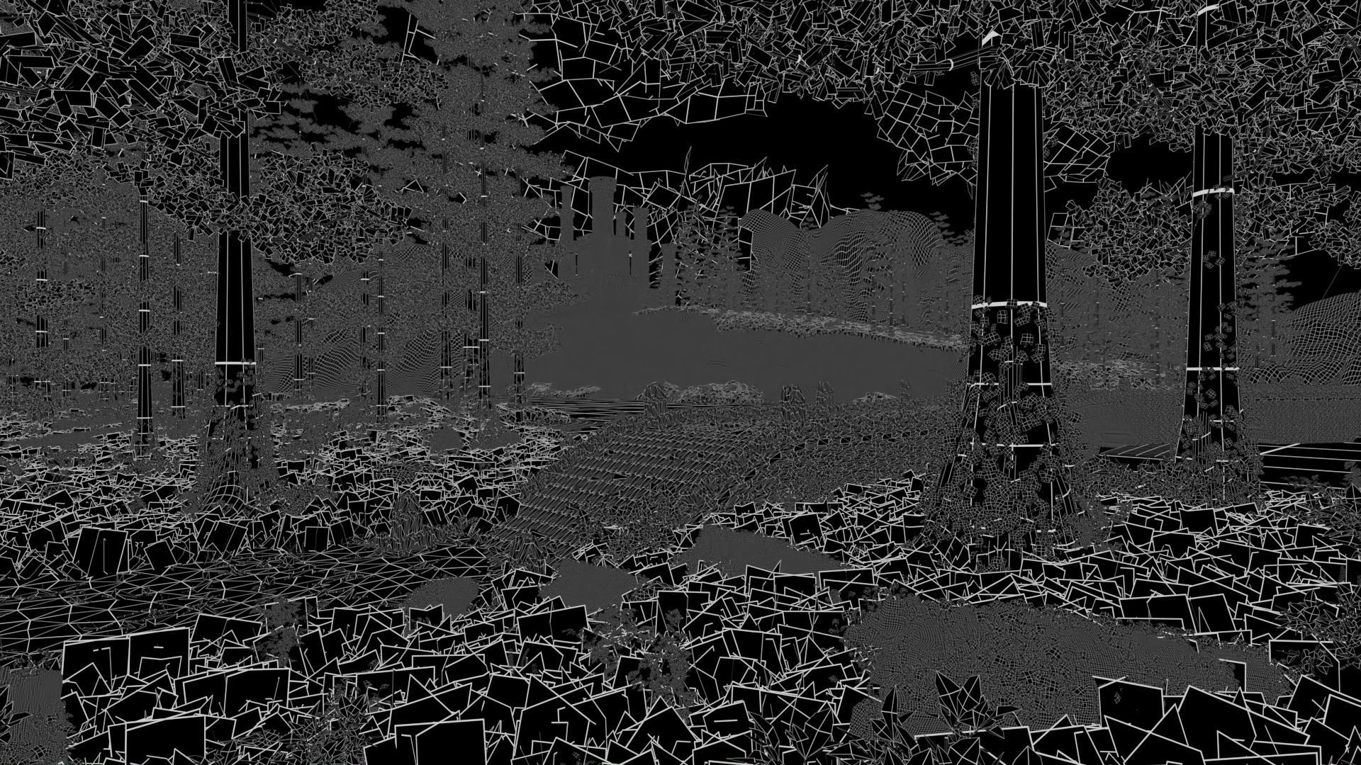 Path to Castle Scene 3D model_11