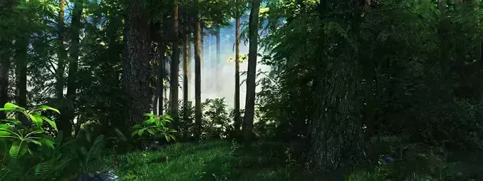 Riparian Forest Scene  3D model