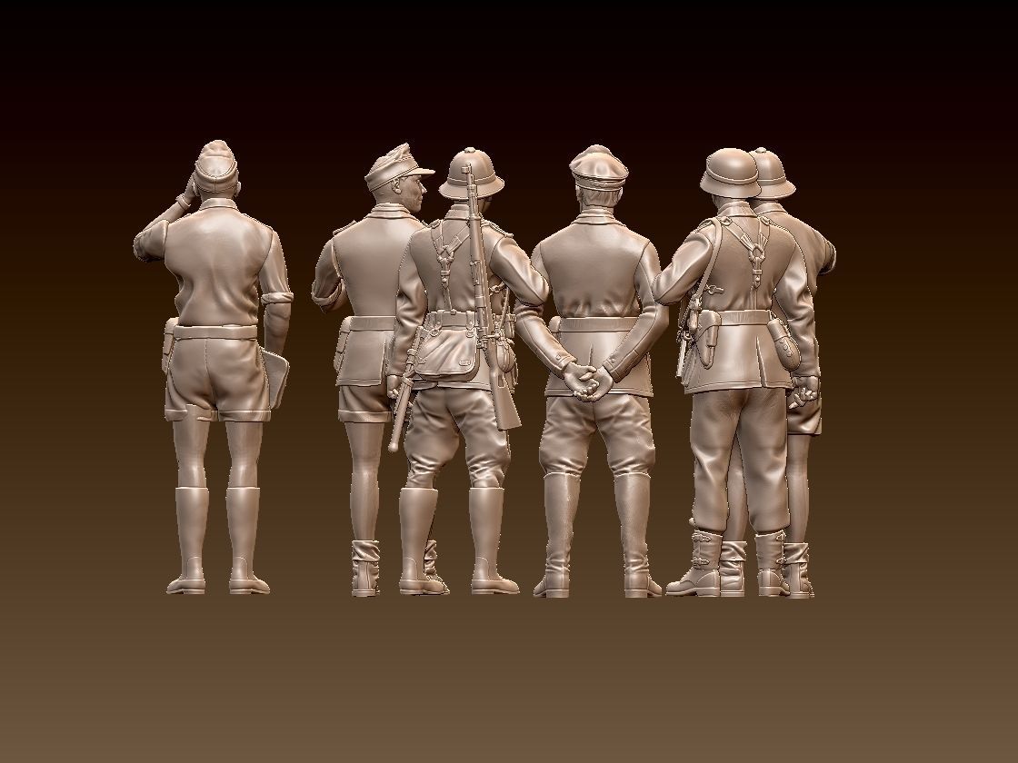 Rommel and soldiers  Afrika Korps 3D print model_14
