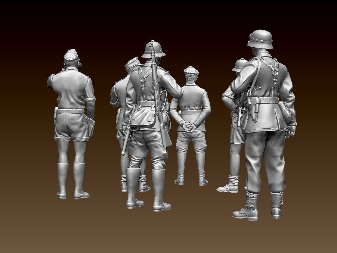 Rommel and soldiers  Afrika Korps 3D print model_8