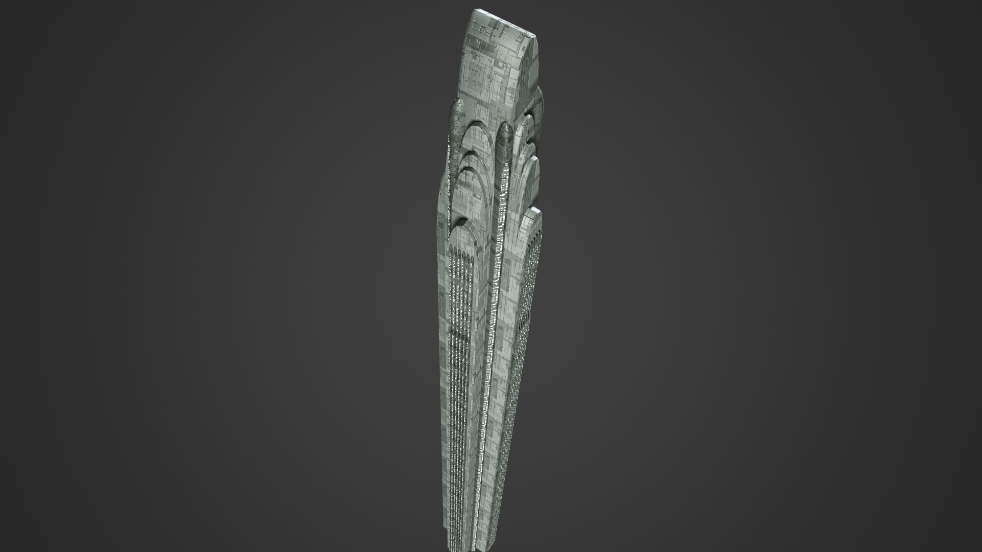 SciFi Building 7 Low-poly 3D model_4