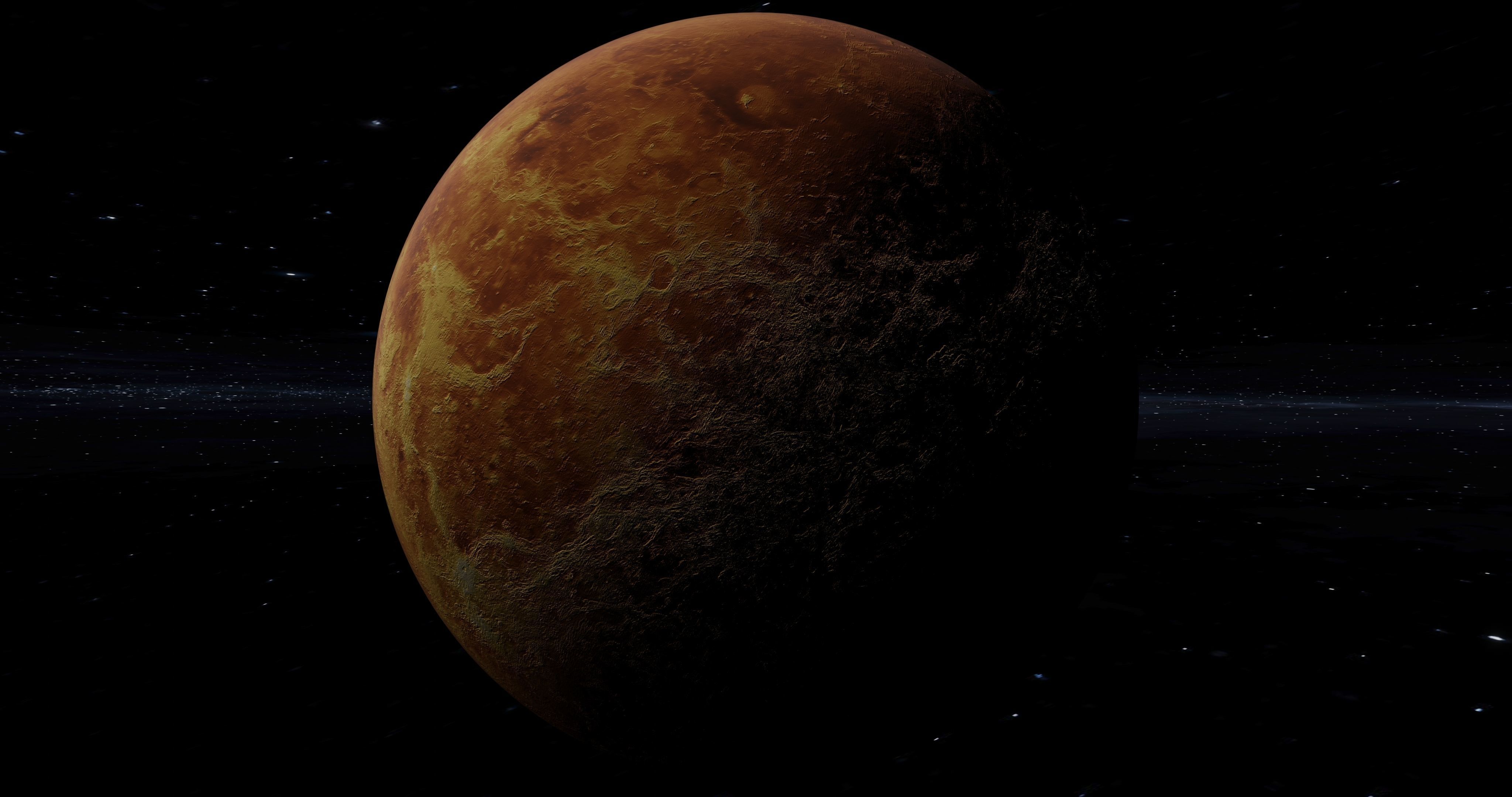 Animated  Venus planet 3D model_4