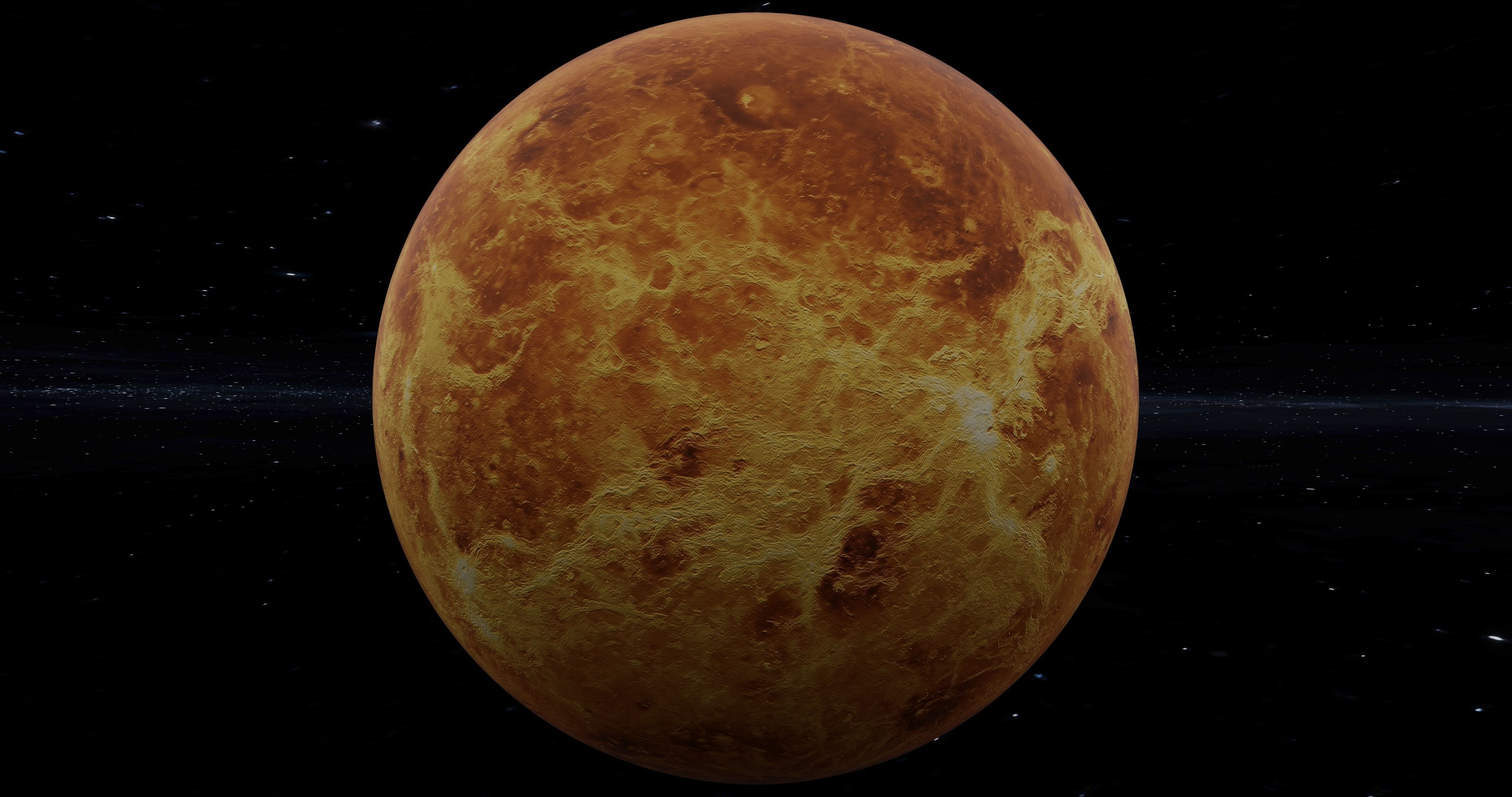 Animated  Venus planet 3D model_3