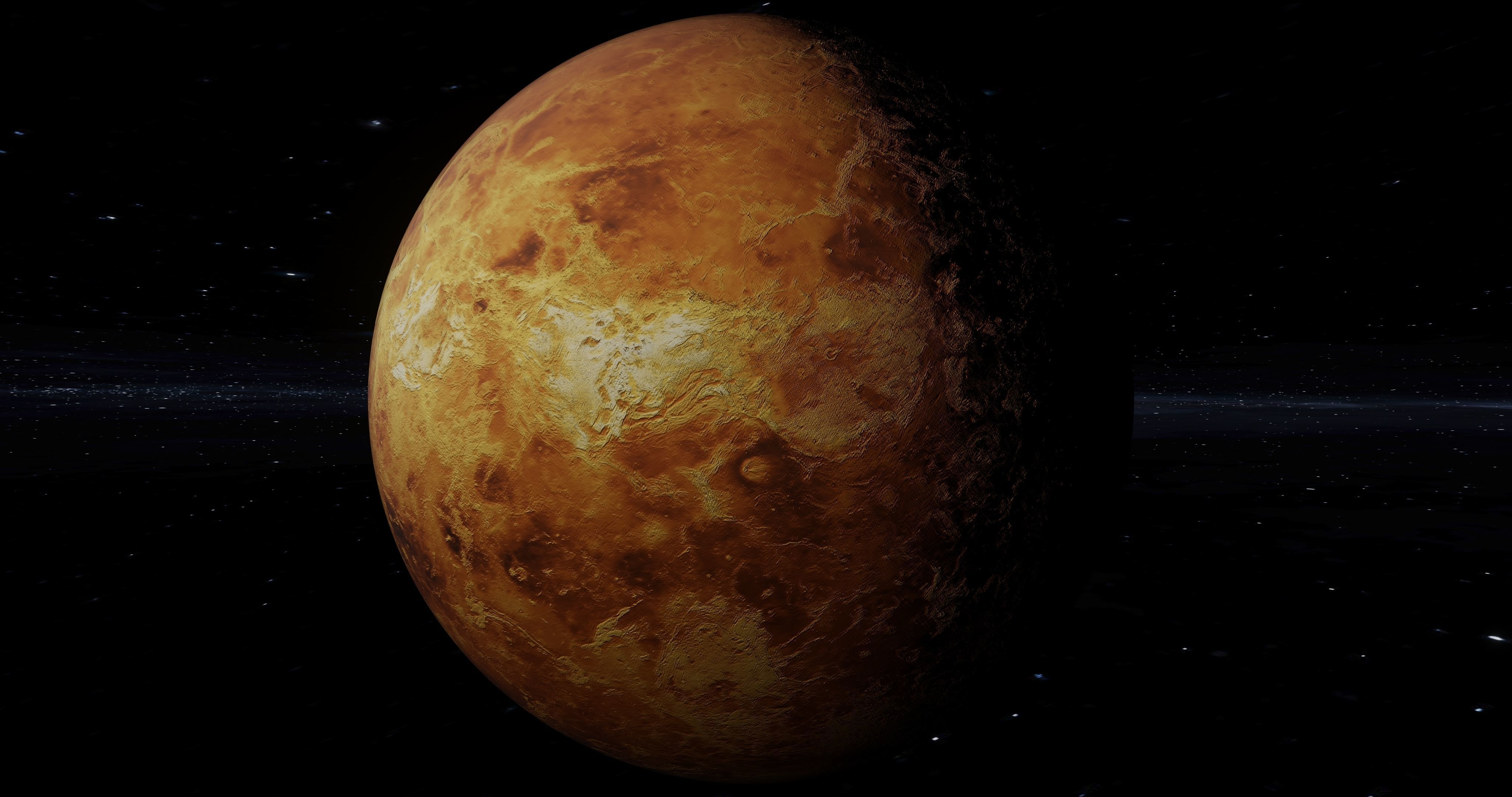 Animated  Venus planet 3D model_5