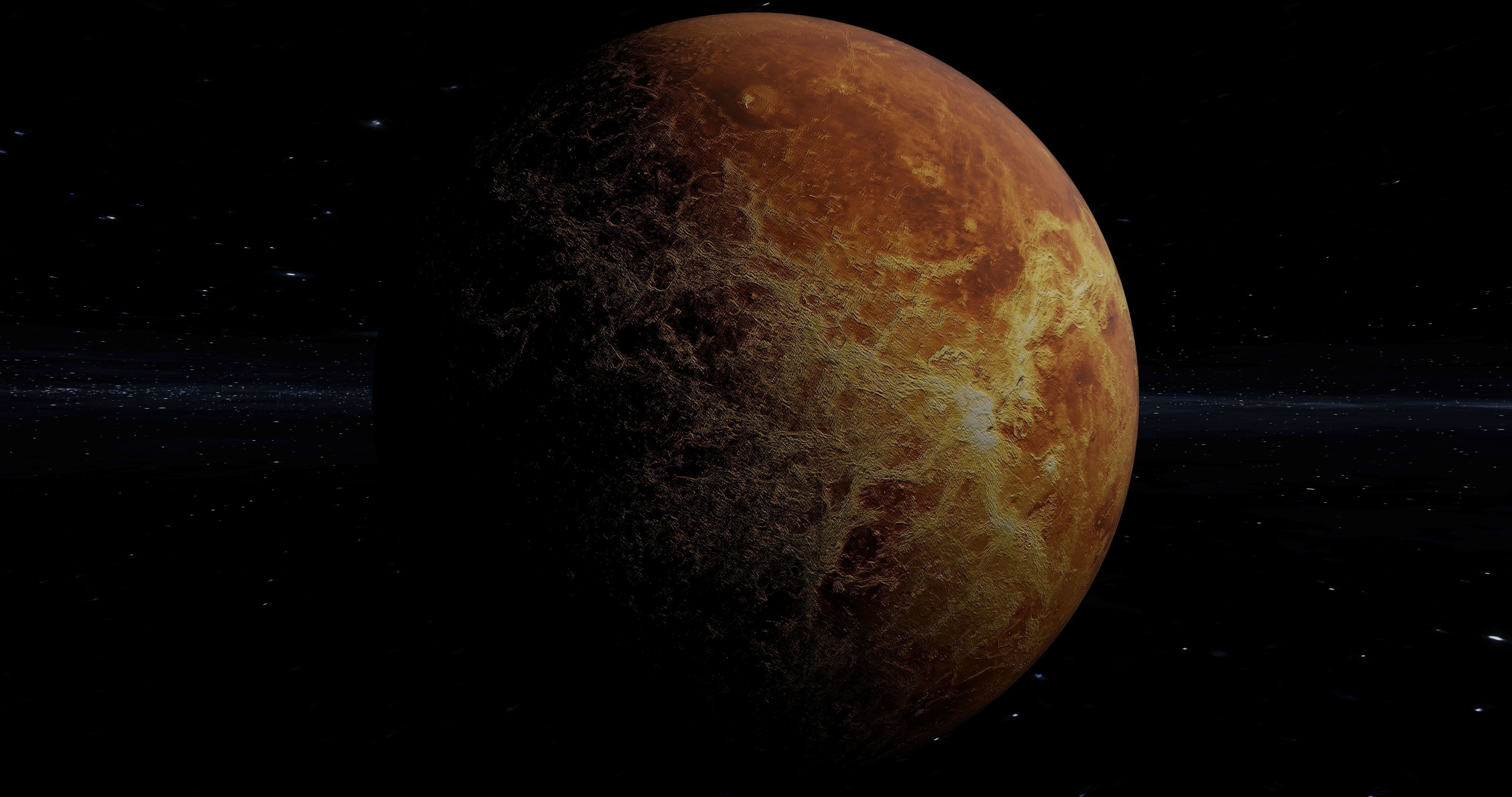 Animated  Venus planet 3D model_1