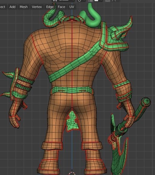 Stylized Orc Low-poly 3D model_5