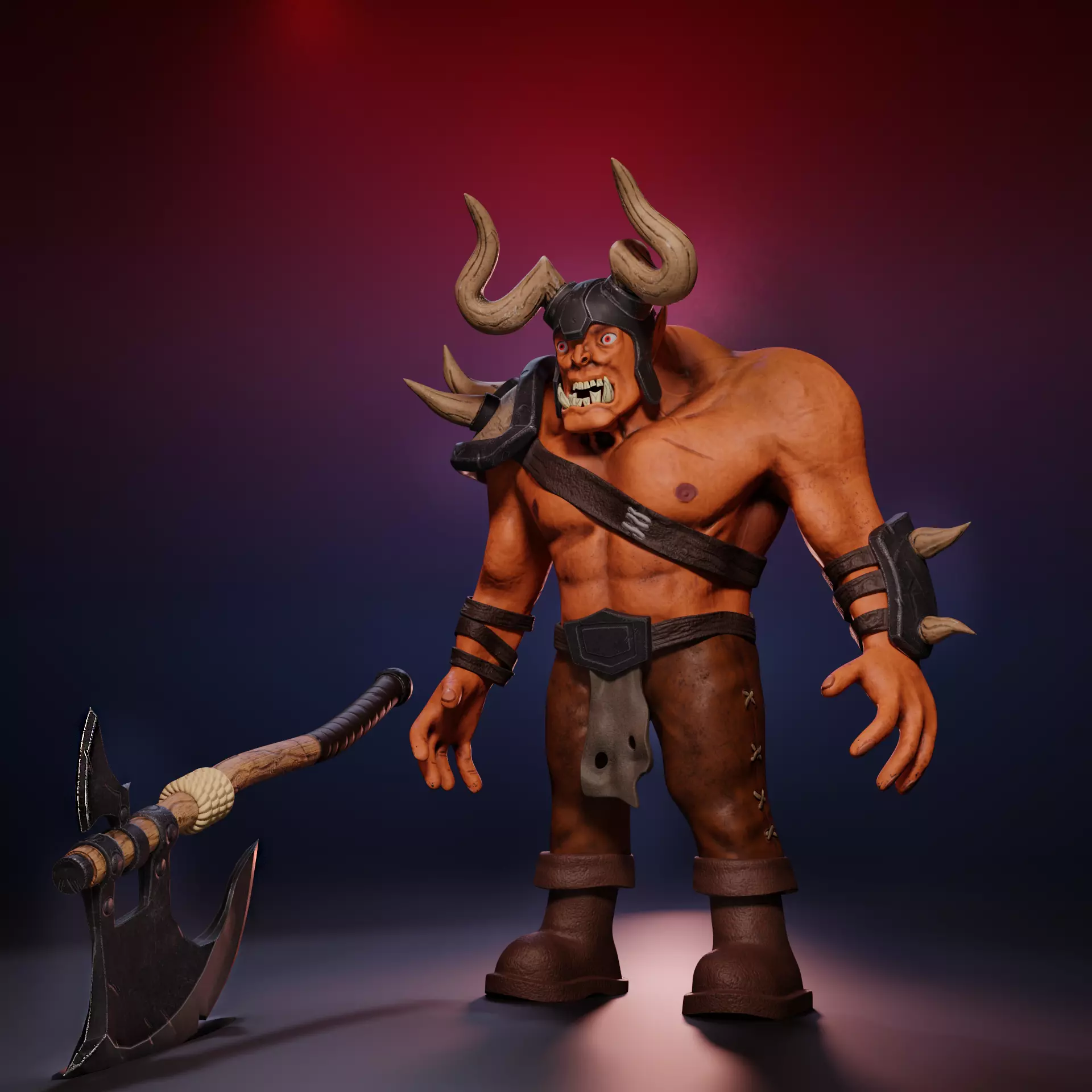 Stylized Orc Low-poly 3D model_0