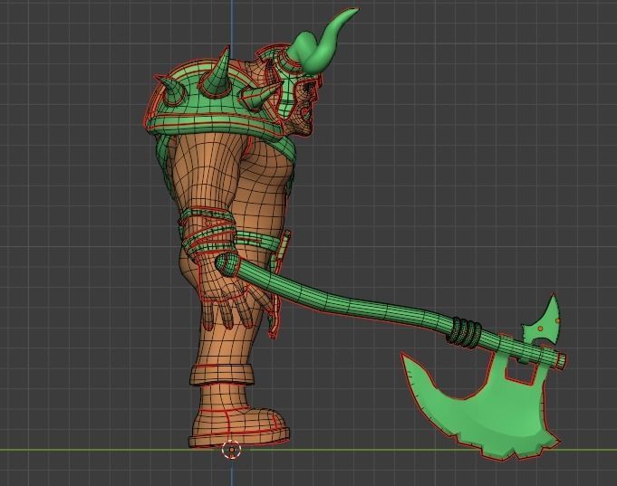 Stylized Orc Low-poly 3D model_4