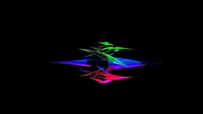 Twisting Crystals Low-poly 3D model