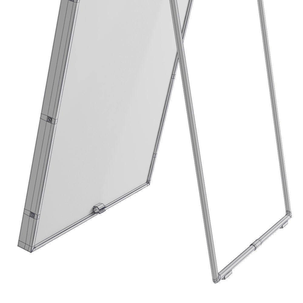 Rejuvenation metal framed Easel floor mirror 3D model_5