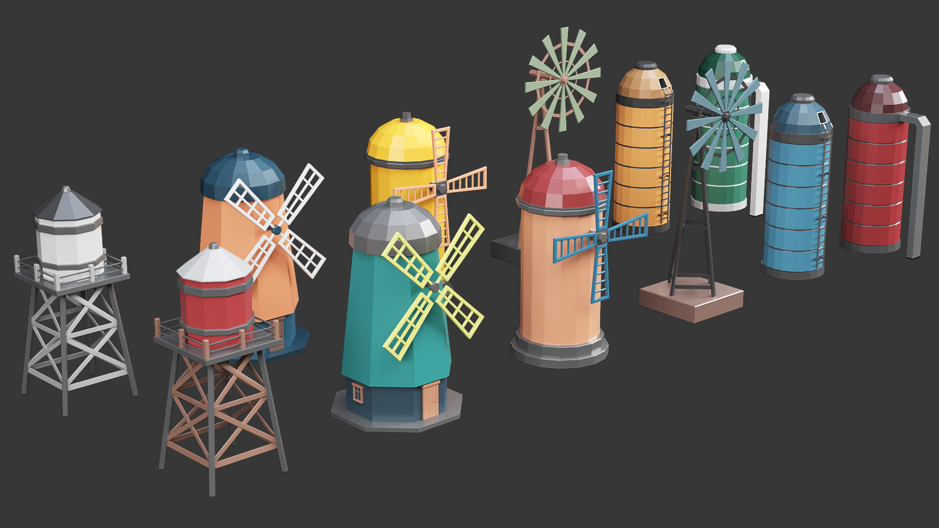 Low Poly Farm - 160 Models Mega Pack Low-poly 3D model_26