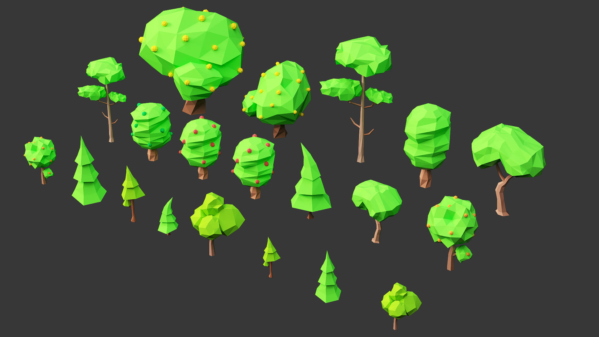 Low Poly Farm - 160 Models Mega Pack Low-poly 3D model_10