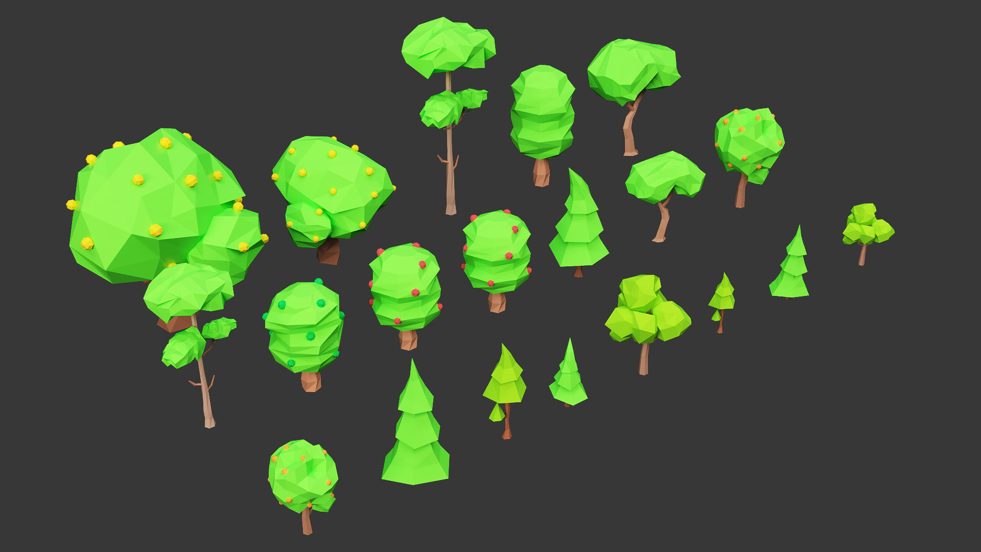 Low Poly Farm - 160 Models Mega Pack Low-poly 3D model_38